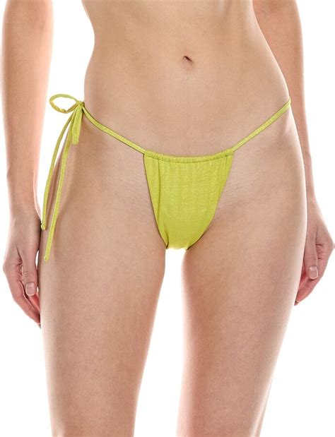 Monica Hansen Beachwear Lurex Side Tie String Bikini Bottom Shopstyle