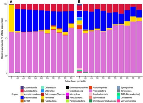 Stacked Bar Plot Showing Taxa With Relative Abundance ‡0 1 At Phylum Download Scientific