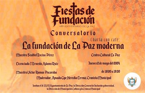 Invitan a Conversatorio en el marco del 489 Aniversario de Fundación de