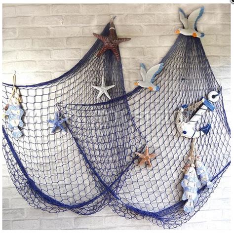 Mediterranean Style Decorative Fish Net 39x78 Unique Room Party