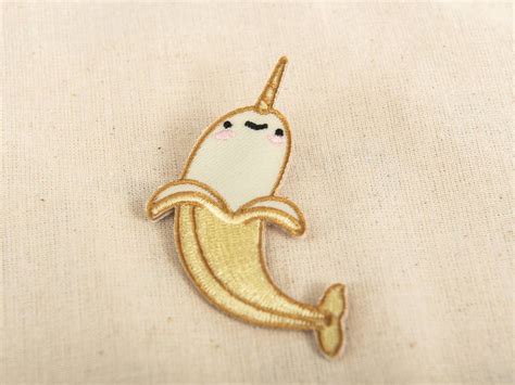 Banarwhal Banana Narwhal Iron On Patch Etsy Etsy Patches Iron On