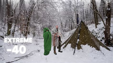 39c Winter Camping In The Warmest Hot Tent On Earth Camping Alone In A