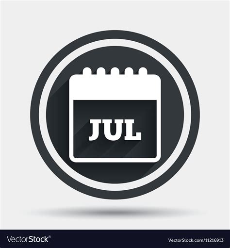 Calendar sign icon july month symbol Royalty Free Vector