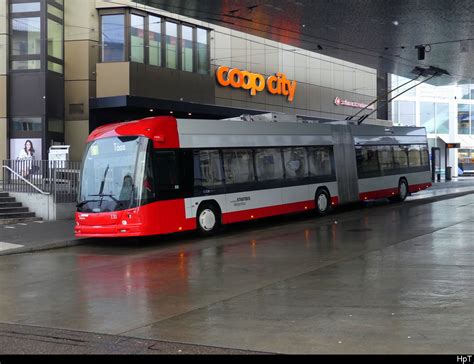 Stadtbus Winterthur Hess Trolleybus Nr 131 Unterwegs Bei Leichtem