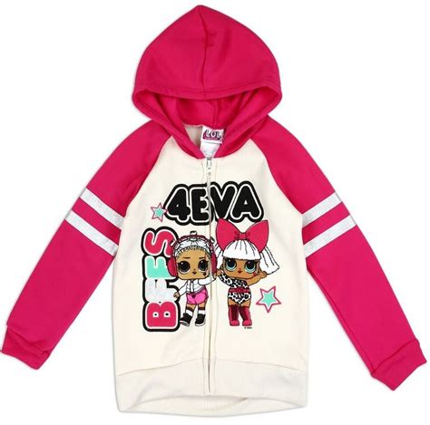 Lol Surprise Girls Zip Fleece Hoodie Sizes 4 6x