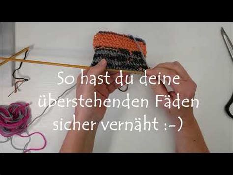 Stricken lernen Teil 7 Fäden vernähen YouTube