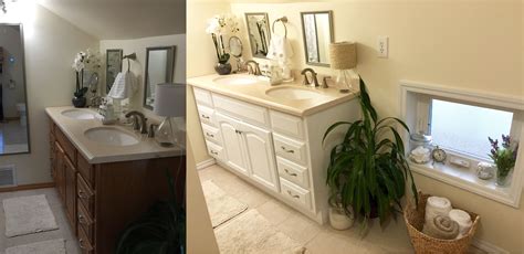 14 Painting Bathroom Vanity Before And After Design - DHOMISH