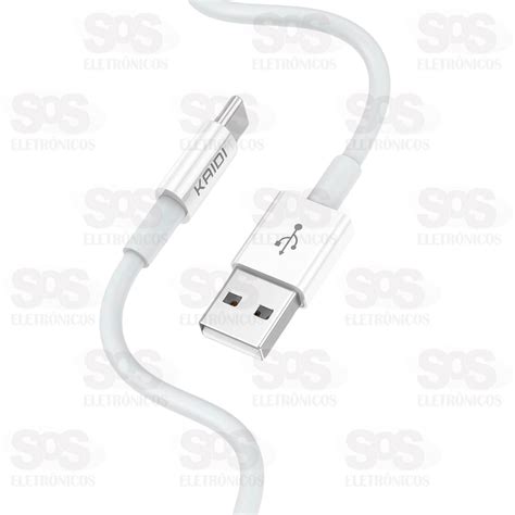 Cabo USB Para Type C 1 Metro Kaidi KD 25C