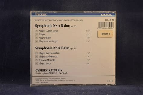 BEETHOVEN LISZT CYPRIEN KATSARIS SYMPHONIEN NR 4 8 CD Todo