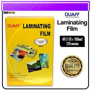 R R R Size Quaff Laminating Film Micron Micron Hot