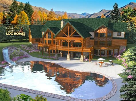 Inspirational Log Cabin Mansion - New Home Plans Design