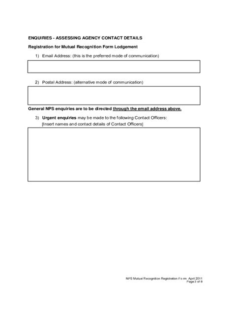 Fillable Online Nps Mutual Recognition Form Transport And Main Roads