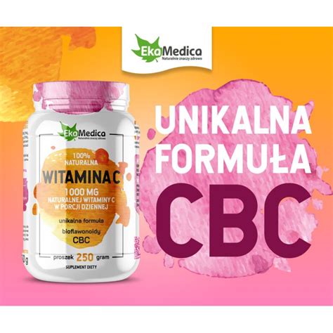 WITAMINA C W Proszku NATURALNA 1000mg KOMPLEKS CBC EkaMedica Azymut