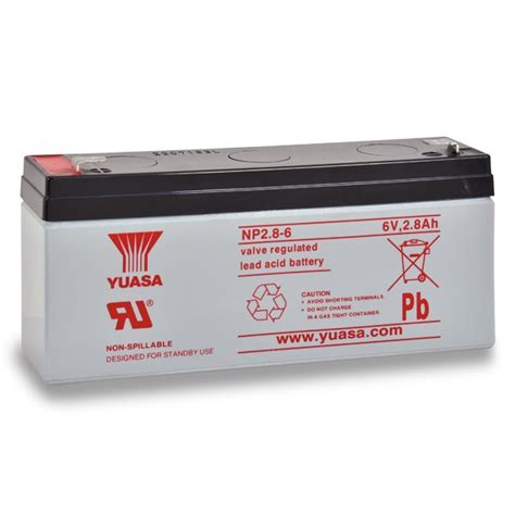 Yuasa Batterie Plomb AGM YUASA NP2 8 6 6V 2 8Ah F4 8 Leroy Merlin