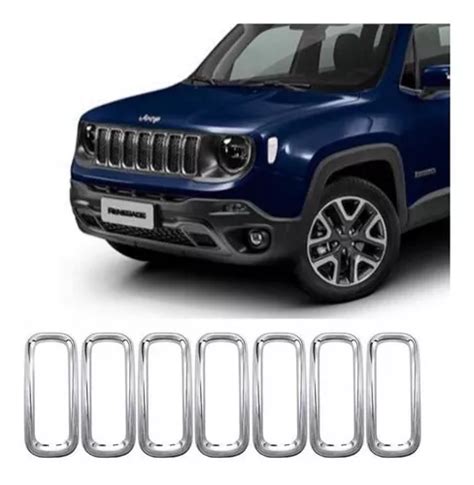 Aplique Moldura Aro Cromado Premium Jeep Renegade P S Frete Gr Tis