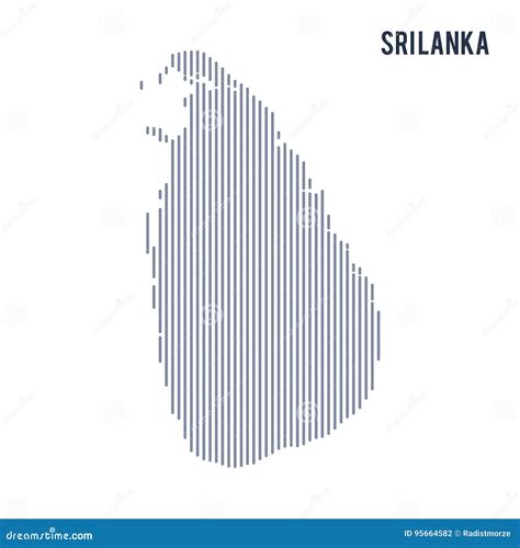 Vector Zusammenfassung Ausgebrütete Karte Von Sri Lanka Mit Den