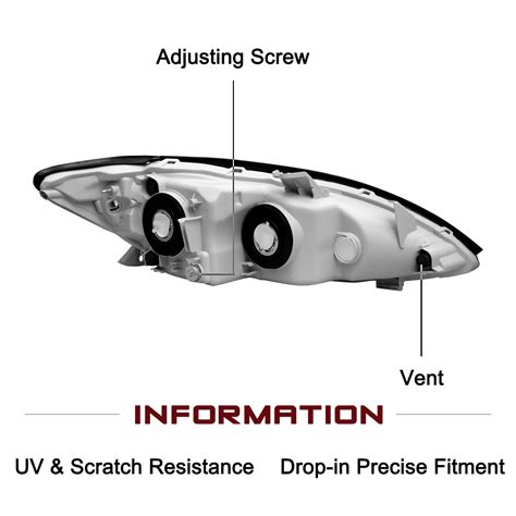 For 2005 2006 Toyota Camry Sedan Chrome Amber Headlamp Headlights