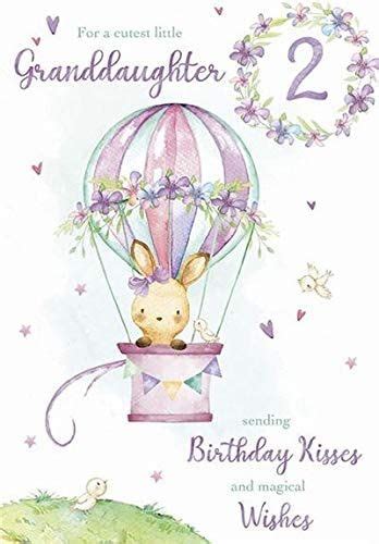 Jelly Beans Cutest Granddaughter Age 2 Birthday Card Large Luxury 2nd