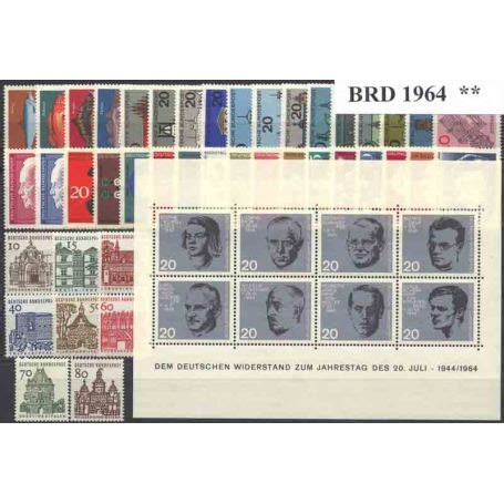 Timbre collectionneur Allemagne Neuf1964 Année complète