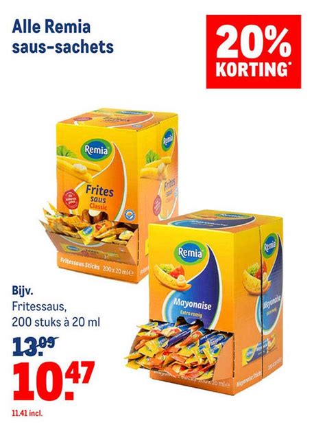 Alle Remia Saus Sachets Korting Aanbieding Bij Makro Folders Nl