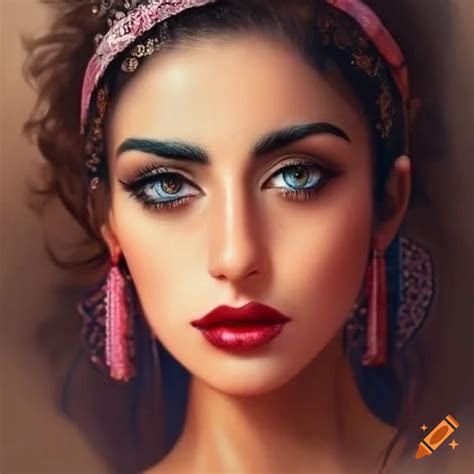 Portrait Of A Beautiful Persian Girl On Craiyon