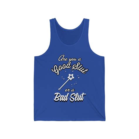 Are You A Good Slut Or A Bad Slut Unisex Jersey Tank Etsy