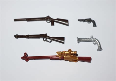 Playmobil Lot 5 Accessoire Arme à Feu Fusil Pistolet Gun Weapon Modèle