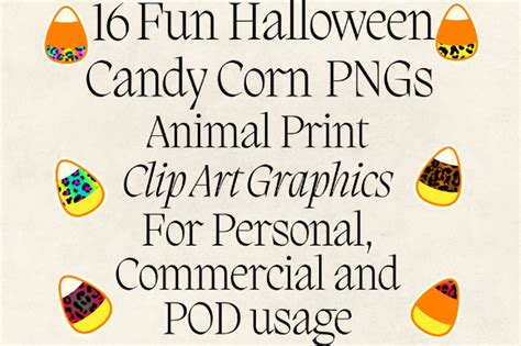 Halloween Candy Corn Clip Art 16 PNGs Graphic by MoonwaterTea ...