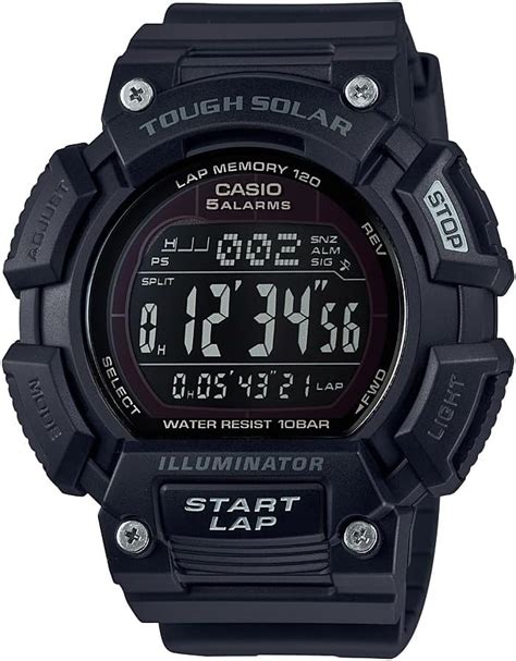 Casio Erkekler STLS 110H 1B2CF Sert Güneş Dijital Ekran Kuvars Siyah