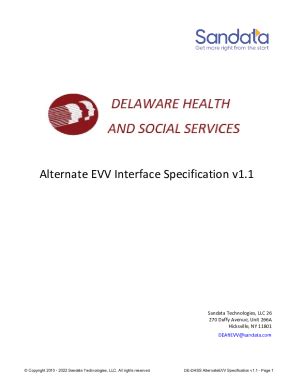 Fillable Online Dhss Delaware Alternate Electronic Visit Verification