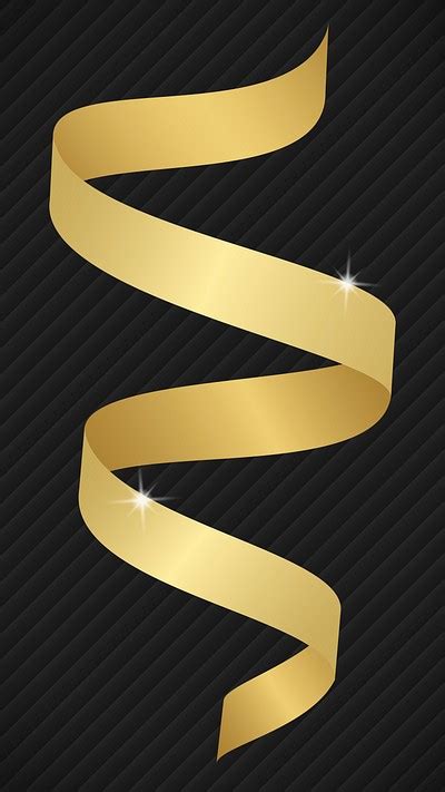 Gold Ribbon Element Transparent Png Premium Png Sticker Rawpixel