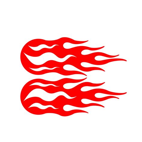 Flames Set of 2 Vinyl Decals for Car / Motorcycle / RC / Laptop ...