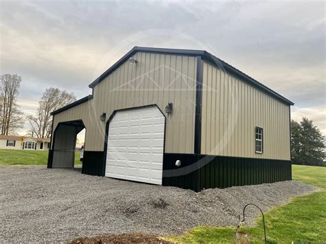 Metal Garage With Lean To 2 Precision Metal Structures