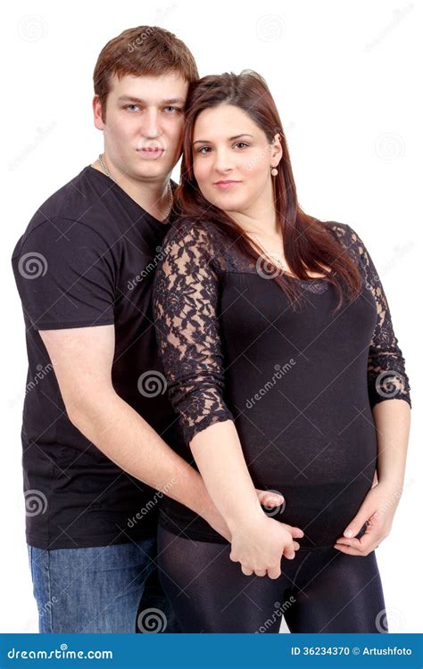 Couples Heureux Affectueux Femme Enceinte Avec Son Mari O Disolement Photo Stock Image Du