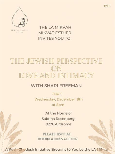 The Jewish Perspective On Love And Intimacy Shari Freeman