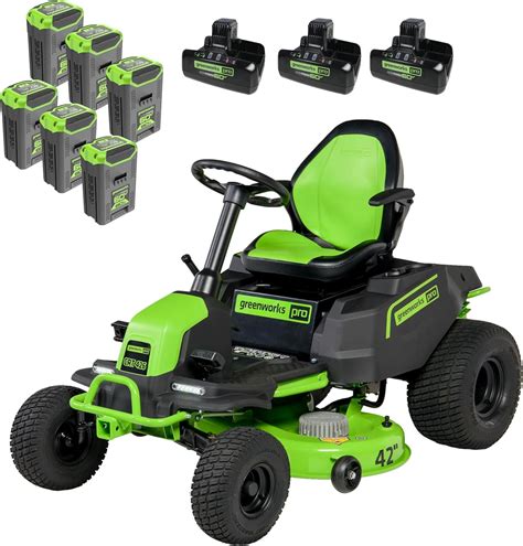 Greenworks 60V 42 Cordless Crossover Tractor Riding Lawn Mower Six 8