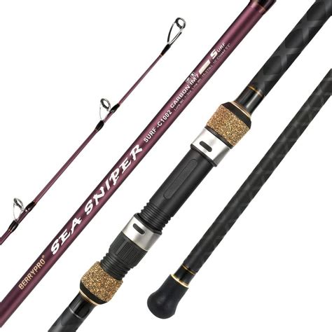 Berrypro Surf Spinning And Casting Fishing Rod Carbon Fibre Travel