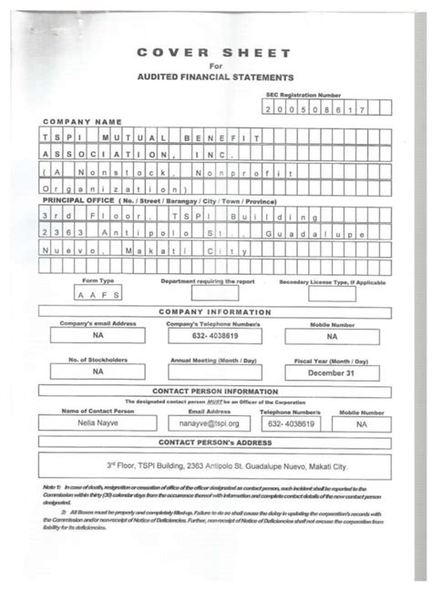 Annual Statements Tspi