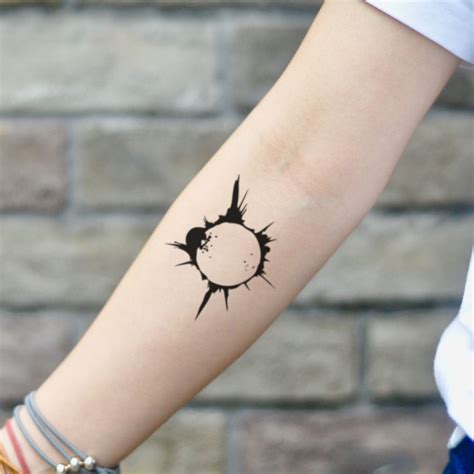 Solar Eclipse Temporary Tattoo Sticker Set Of Etsy