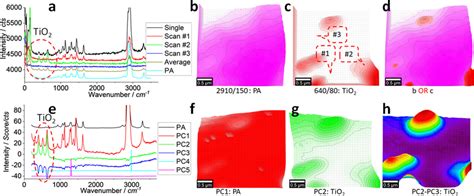 Raman Spectrum A And Images Bd Pca Spectrum E And Images Fh