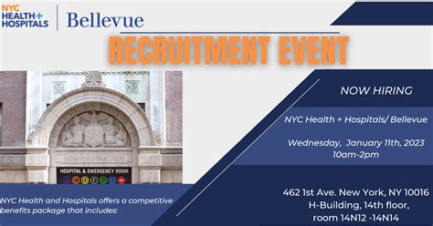 NYC Health Hospitals Bellevue Recruitment Event NYC Health Hospitals