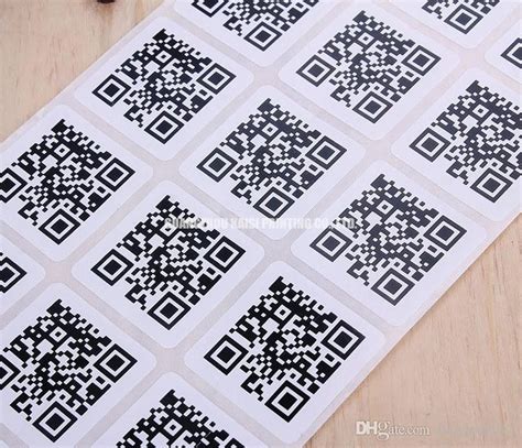 Compre Etiquetas De Código Qr Personalizadas Papel Brillante Pegatinas De Código De Barras 2 D