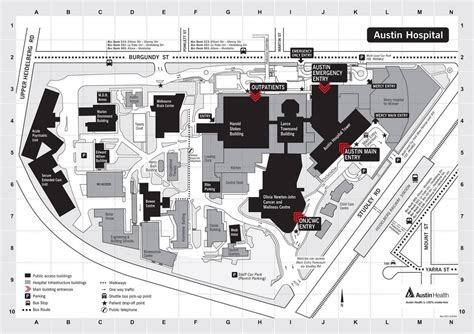 Austin hospital map - Map of Austin hospital (Texas - USA)