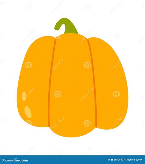 Ripe Pumpkin Vegetable Stock Vector Illustration Of Isolated