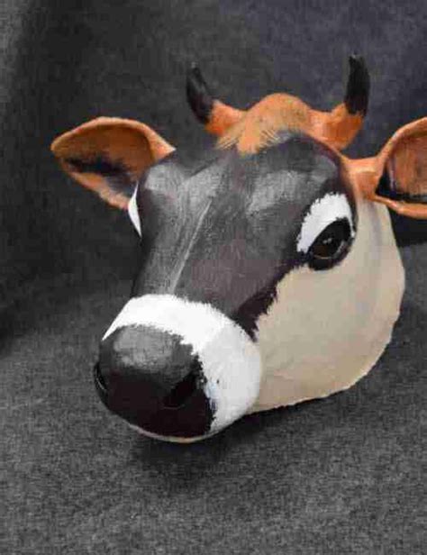 Pattern For A Paper Mache Cow Mask Or Wall Sculpture • Ultimate Paper Mache