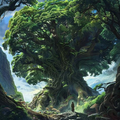 2d Art Dnd Fantasy Mythology World Of Warcraft Ancient Arch Tree