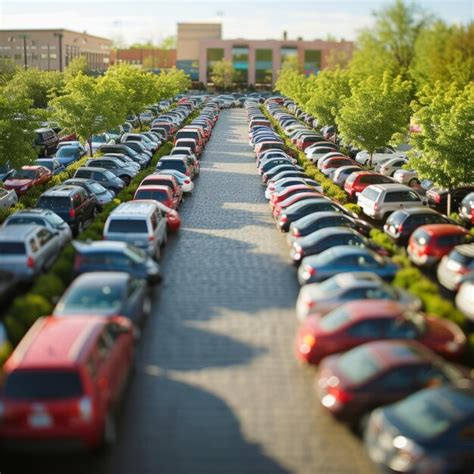 Premium Photo | A parking lot full of cars