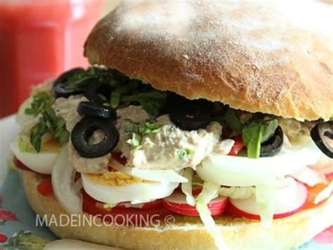 Pan Bagnat Le Sandwich De Nice Recette Par Made In Cooking