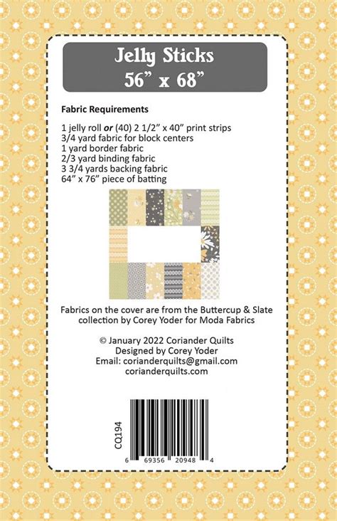 Jelly Sticks Quilt Pattern By Corey Yoder Quilt In A Day Patterns