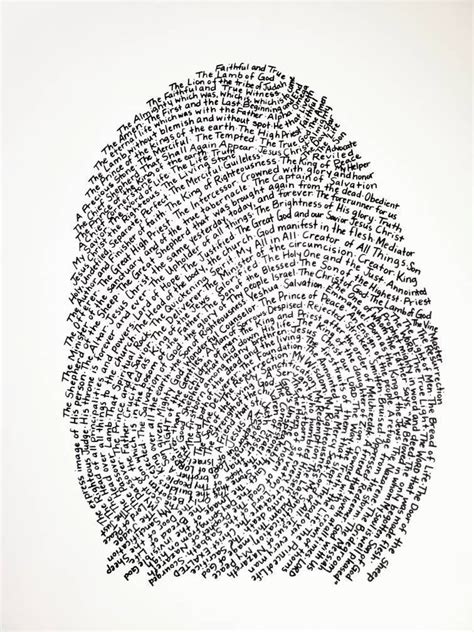 This Names Of Jesus Thumbprint Was Originally Created For Vbs